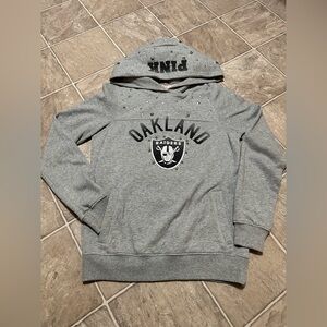 PINK Victoria's Secret Gray Oakland Raiders Hoodie